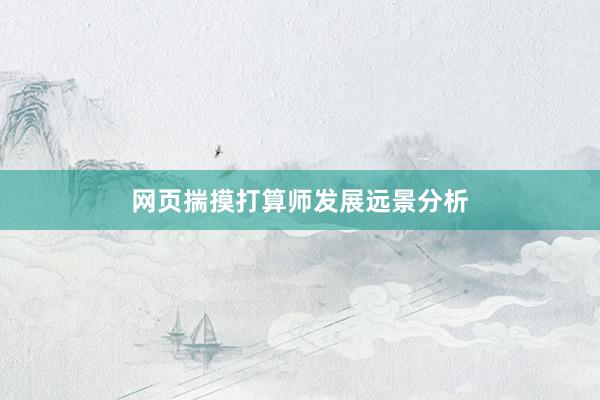 网页揣摸打算师发展远景分析